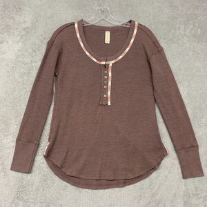 Altar'd State Cocoa Long Sleeve Buttoned Top